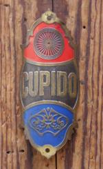 Steuerkopfschild CUPIDO, Berlin, 20er/30er Jahre, Messing lackiert, Originalschild aus Sammlungsbestand 