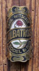 Steuerkopfschild ALBATROS/Zodel, 10er/20er Jahre, Messing lackiert, NOS 