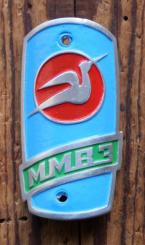 Steuerkopfschild MMB 3, UDSSR 70er/80er Jahre, Aluguss lackiert, restauriert 