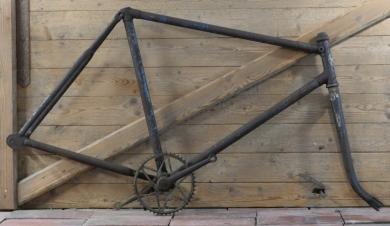 Fahrradrahmen Wertsiegel/Berlin, 26 Zoll, Herrenausführung für Ballon-Halbrenner, 1930er Jahre 