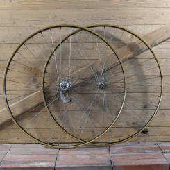 Laufradsatz 28 Zoll (635) für Wulstbereifung mit Holzdekor, 1937,  F&S Torpedo-Nabe, gebr. 