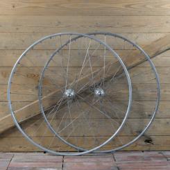 Laufradsatz 27 Zoll (630), 1970er J., für Rennrad, NISI Schlauchreifenfelgen, Naben: RINO, gebr. 