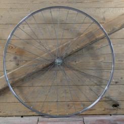 Vorderrad 27 Zoll (630), 70er J., für Rennrad, SCHÜRMANN Super Drahtreifenfelge, verchromt, Nabe: UNION verchromt, gebr. 