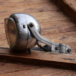 Scheinwerfer Melas, für Fahrrad oder Motorfahrrad, orig. 30er J., Chrom,  gr., schwere  Ausf., gebr. 