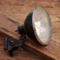 Scheinwerfer für Winkelhaltermontage, orig. um 1930, chrom/schwarz, gebr. 