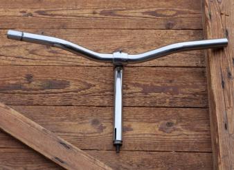 Fahrradlenker, original 50er Jahre, verchromt, für Sportrad, mit geklemmten Vorbau, gebr. 