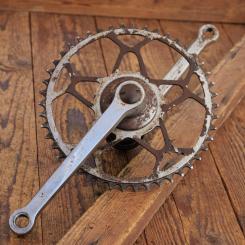 Tretlager universal für Tourenrad, orig. 30er-50er Jahre, verchromt, Glockenlager, gebr. 