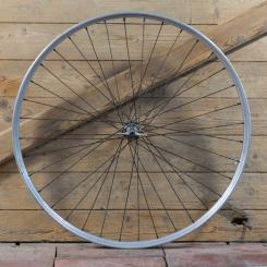 Vorderrad mit Alu-Felge 26 Zoll (559), 30er-50er J., F&S-Nabe verchromt, gebr. 