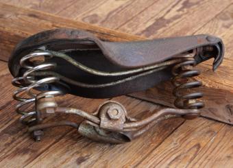 Sattel Brennabor, Gebrüder Reichstein, Damen, 10er/20er Jahre, Leder, Gestell vernickelt, gebr. 