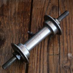 Nabe Vorderrad Fahrrad, F+S, verchromt, 30er-50er J., extralange Achse, gebraucht 