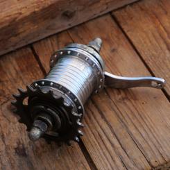 Nabe Hinterrad Fahrrad, F&S Torpedo Duomatic 2-Gang, verchromt, 70er/80er J., gebraucht 