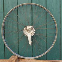 Vorderrad 26 Zoll (559) Westwood-Felge, frühe 50er J., für Moped, SACHS Trommelbrems-Nabe, gebr. 