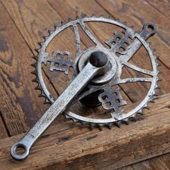 Tretlager für BISMARCK Tourenrad, orig. 30er-50er Jahre, verchromt, Glocken-Vierkant, gebr. 