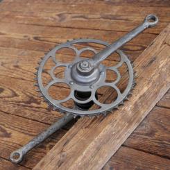 Tretlager NAUMANN Mod. 28a, orig. 20er Jahre, vernickelt, Glocken-Vierkant, gebr. 