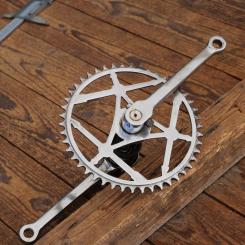 Tretlager universell für Tourenrad, orig. 70er/80er Jahre, verchromt, Keil, gebr. 