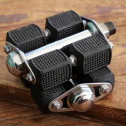 Pedale für Tourenrad, WIPPERMANN, schwarz, original 30er Jahre, NOS 