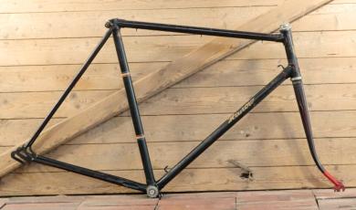 Fahrradrahmen HANOW/Berlin, für Rennrad, Herren, 50er J., 27/28 Zoll, Stahl, schwarz, gebr. 