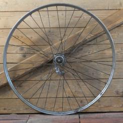 Hinterrad 26 Zoll (559), für Drahtbereifung, original 1951, F&S-Nabe und Felge verchromt, gebr. 