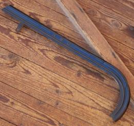 Kettenschutz NSU, schwarz, Linie gold, Länge ca. 50 cm, orig. 40er/50er J., gebr. 