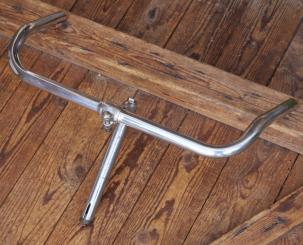 Fahrradlenker, original 50er/60er Jahre, Englische Form mit Vorbau, verchromt, gebr. 