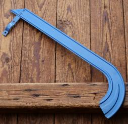 Kettenschutz, blau, Linien hellblau, Länge ca. 47 cm, orig. 50er/60er J., NOS 