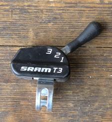 Schalthebel F&S 3-Gang, "SRAM", schwarz, orig. 80-90er Jahre 