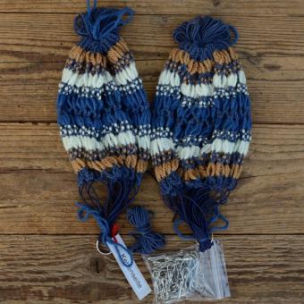 Rocknetz, blau/weiss/braun, alte Cordwabenausführung,  passend für 26"-28" Räder der 20-60er Jahre,     