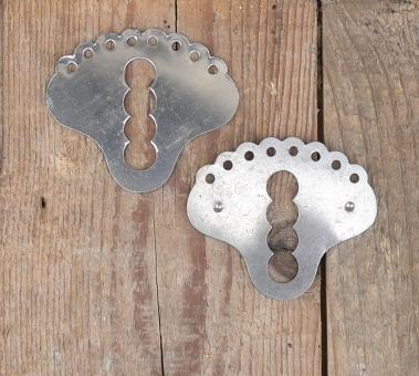 Netzquadranten, vernickelt, passend für Rocknetze vor 1930, höhenverstellbar 