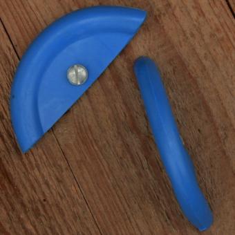 Gepäckträger-Schutzecken, blau, Gummi, orig. 50 bis 70er Jahre Altbestand, 2 Stück im Satz 