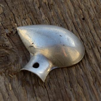 Schmutzfänger f. Dynamo Lohmann Aluminium, orig. 50er Jahre Altbestand, L=43/H=36mm 