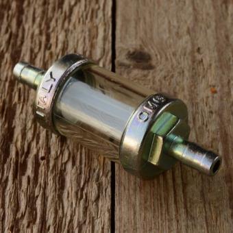 Kraftstofffilter / Benzinfilter "OMG", L=64mm D=23mm, 6mm  Anschluß 