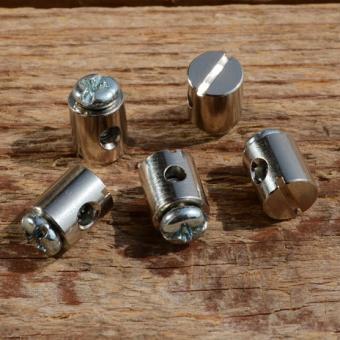 Schraubnippel, D=8.0/2.6mm, L=9mm, Messing vernickelt, FIX Bez. 24 