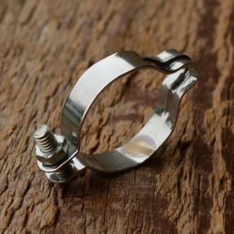 Kabelschelle, Metall,  verchromt, 18 - 20mm, orig. Altbestand 50/60er J. 