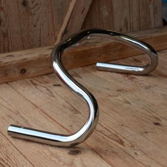 Lenker "Rennlenker" , Stahl verchromt, 22mm, Klemmung 25,4mm, B=42cm (Außenmaß) 