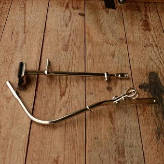 Gestängebremse / Stempelbremse, "Halbrenner Lenker", vernickelt 