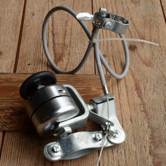 Radlaufglocke, verchromt, D=50mm/L=160mm, Gabelbefestigung 