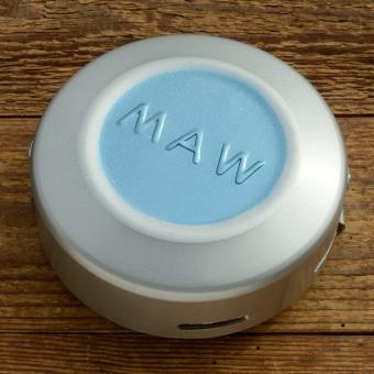 Polradabdeckhaube "MAW Fahrradmotor", Aluminium lackiert, 130mm 