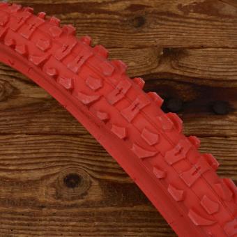 Fahrrad Reifen 26 x 1.95 (54-559), Import, rot, mit Stollenprofil 