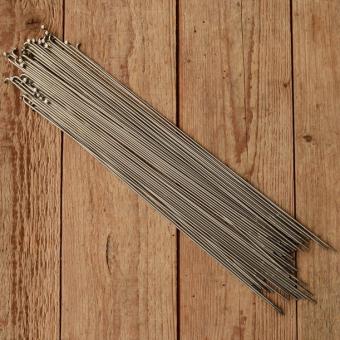 Speichen, DD 2 x 1.8 x 2 mm, doppelt endverstärkt, Edelstahl, ohne Nippel 