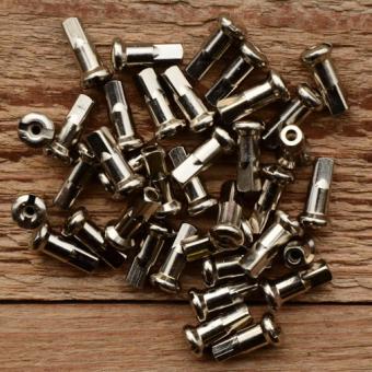 Speichennippel 2mm, D-Schaft=4.8mm, L=14mm, Messing vernickelt 