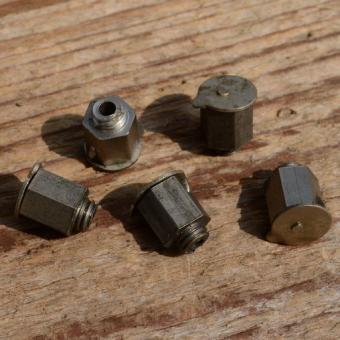 Klappöler M5 , Messing vernickelt, Sechskant Form 