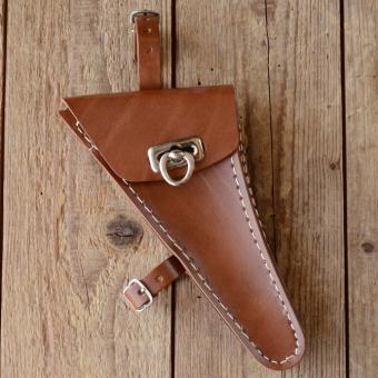 Werkzeugtasche, Lefa, braun, Beschläge vernickelt, passend für viele Damenfahrradklassiker 