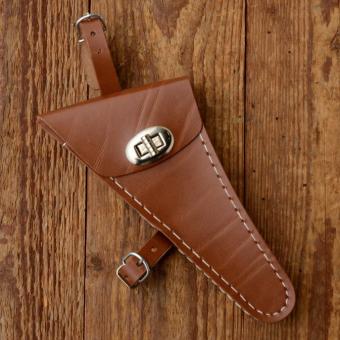 Werkzeugtasche, Lefa, braun, Beschläge vernickelt, passend für viele Damenfahrradklassiker 