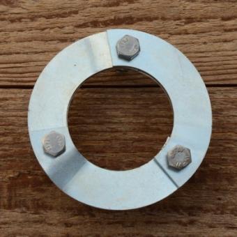 Segmentblock/Anbausatz für Kettenrad "MAW Fahrradmotor", glanzverzinkt, incl. Aluscheibe 