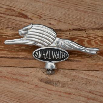 Schutzblechfigur "VAN HAUWAERT",  Alu Druckguss, orig. Altbestand 