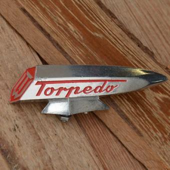 Schutzblechfigur "TORPEDO",  Alu Druckguss, orig. Altbestand 