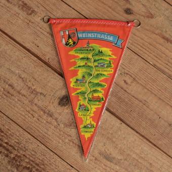 TOBI-Wimpel "WEINSTRASSE", 60/70er Jahre Altbestand 