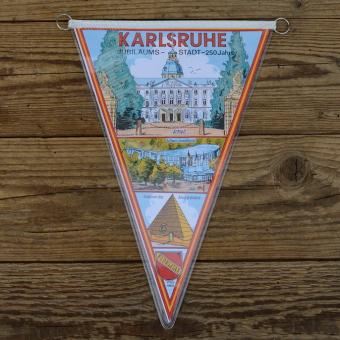 TOBI-Wimpel "KARLSRUHE", 60/70er Jahre Altbestand, 