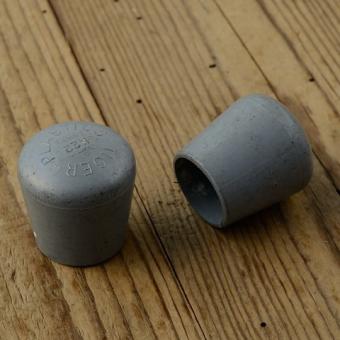 Schutzkappe für z.B Zweibeinständer, silbergrau, L=33mm/D=30mm, D_innen=21mm 