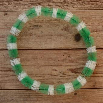 Nabenputzring, grün-weiß, Nylon, 1 Stück, L=650mm, für Mopeds mit Vollnaben, ablängbar 